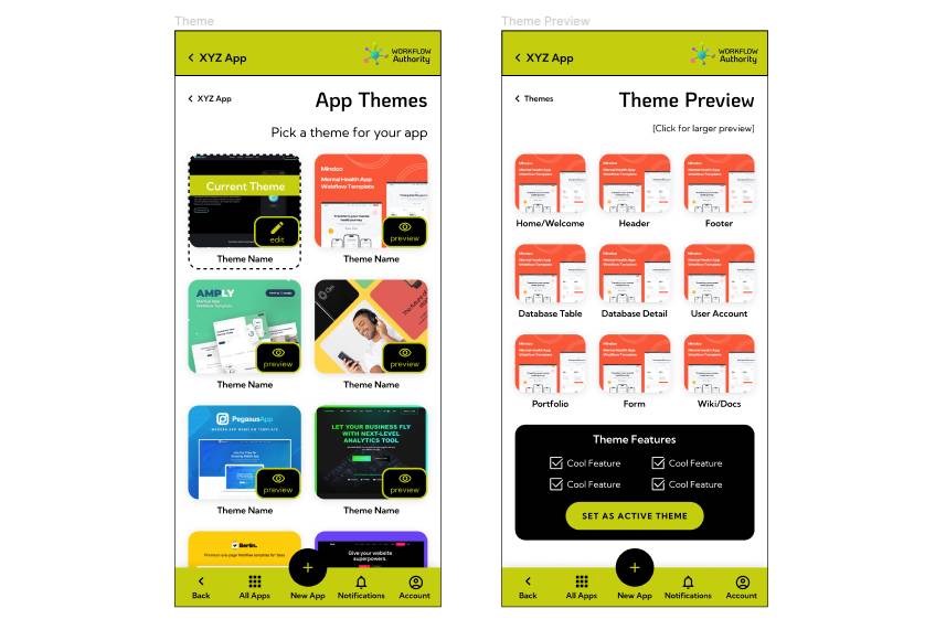 UX Designer - Amy Turner - No-Code App Builder (native app thumbnail preview)